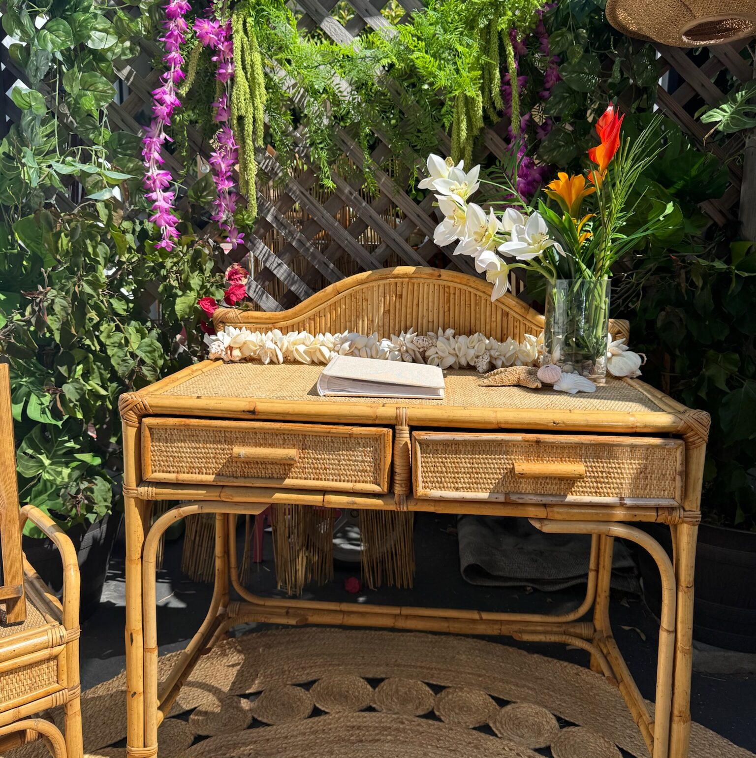 bamboo decor party rental for birthday